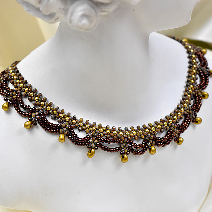 PandaHall Selected мастер-класс по изготовлению винтажного кружевного ожерелья из бисера