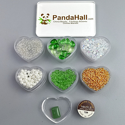 Ожерелье из свежего зеленого драгоценного камня с жемчугом-2