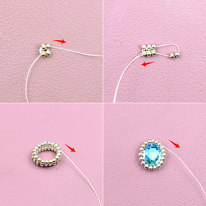 Eingefasster Ring mit Strass-Cabochon-3