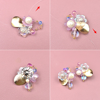 Винтажные серьги из бисера в стиле сада-4