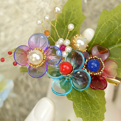 Шпильки для волос в китайском стиле с витыми цветами-7