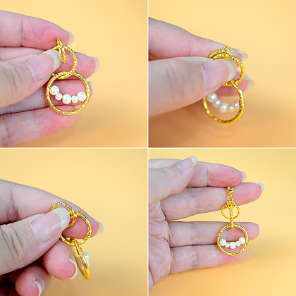 PandaHall Selected мастер-класс по серьгам с жемчугом-4