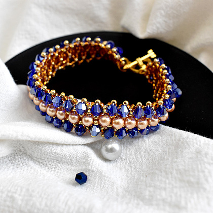 PandaHall Selected tutorial sul braccialetto con perline di vetro e perle-1