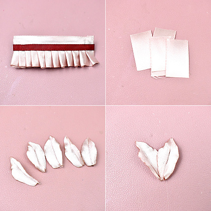 Заколка для волос с лентой и жемчужиной-4