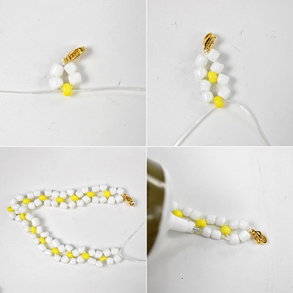 PandaHall Selected idée sur un ensemble de bracelets en perles acryliques-4