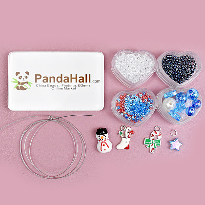 Зимнее бусы-снеговик ожерелье-2