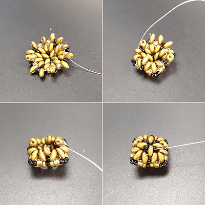 Подвеска-компас с бусинами из чешского стекла с 2 отверстием-5