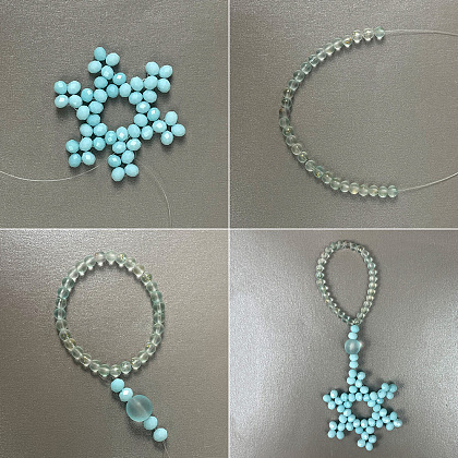 PandaHall Selected идея подвески-снежинки из стеклянных бусин-4