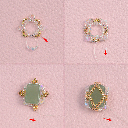 Ожерелье из свежего зеленого драгоценного камня с жемчугом-3