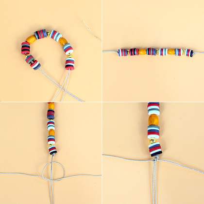 PandaHall Selected мастер-класс по изготовлению браслета из бисера из полимерной глины.-3