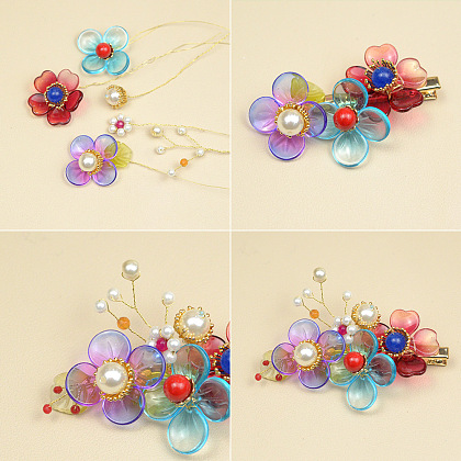 Шпильки для волос в китайском стиле с витыми цветами-5