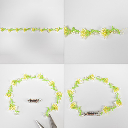 lily Shaped Beaded Bracelet-6