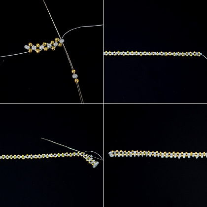 PandaHall Selected Tutorial on Bicone Glass Beaded Bracelet-3