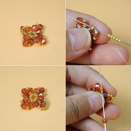 Браслет из хрустальных бусин в осеннем стиле-4