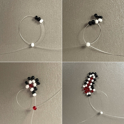 PandaHall Selected мастер-класс по изготовлению серег-крестиков из бисера в стиле Хэллоуина-3