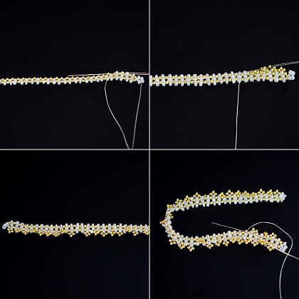 PandaHall Selected Tutorial on Bicone Glass Beaded Bracelet-4