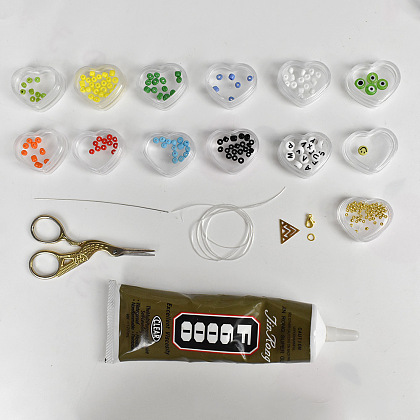 PandaHall Selected idée sur un ensemble de bracelets en perles acryliques-2