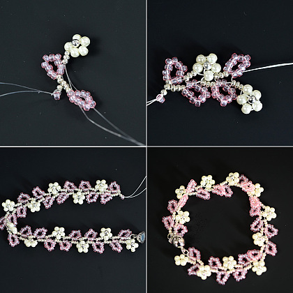 Élégant bracelet de perles avec perles-4