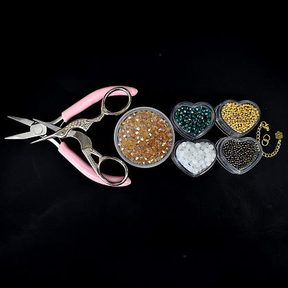 Bracelet en perles de verre en forme de fleur-2