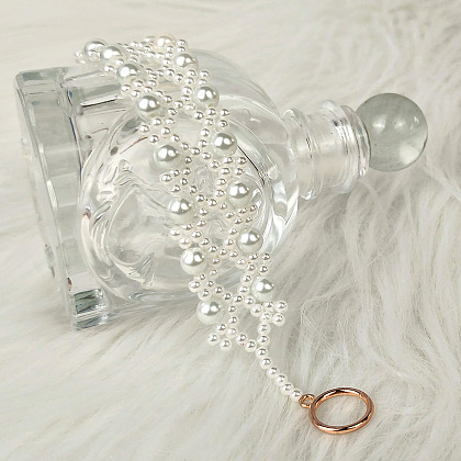 PandaHall Selected Idea on Pure White Glass Pearl Beaded Lace Bracelet-6