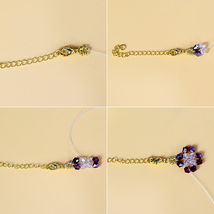 PandaHall Selected идея браслета из граненых стеклянных бусин-3