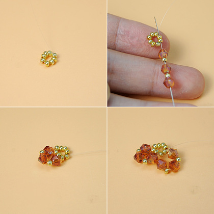 Браслет из хрустальных бусин в осеннем стиле-3