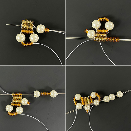 PandaHall Selected мастер-класс по изготовлению колье из бисера со стеклянными жемчужными бусинами-4