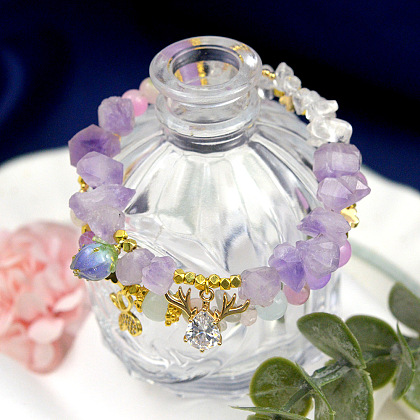 Amethystperlenarmband