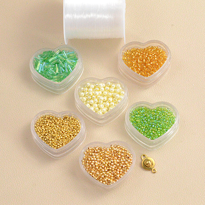 Браслет из цветочных семян и стекляруса-2