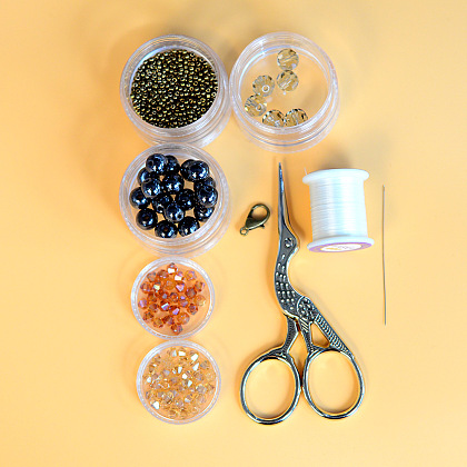 Винтажный браслет из бисера-2