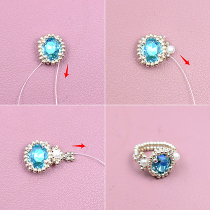 Eingefasster Ring mit Strass-Cabochon-4
