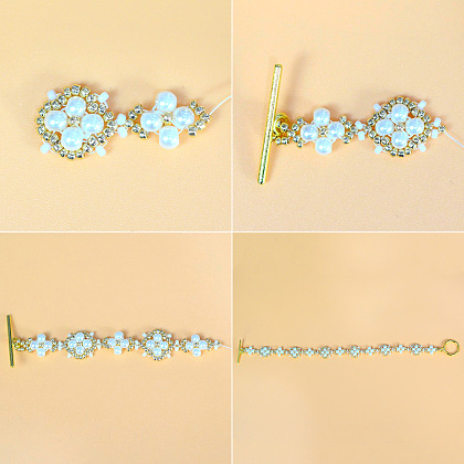 Браслет из жемчужных бусин с застежкой-тоггл-6