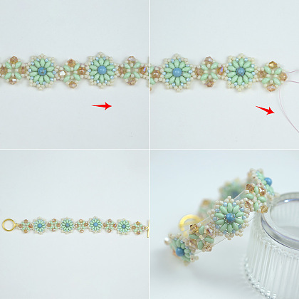 Blumenperlenarmband mit Saatperlen-Perlen-6
