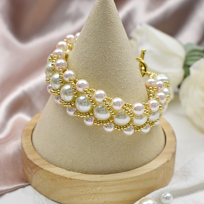 Braccialetto di perle e perline-5