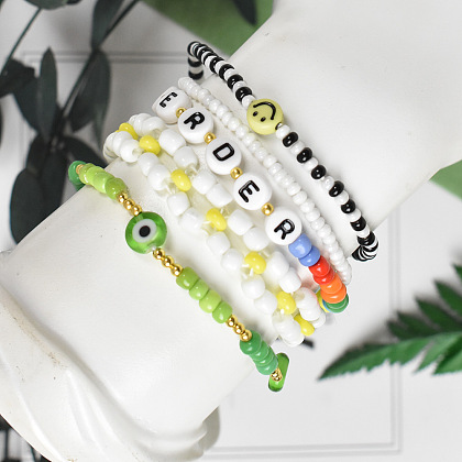 PandaHall Selected Idea on Acrylic Beaded Bracelets Set | Pandahall ...