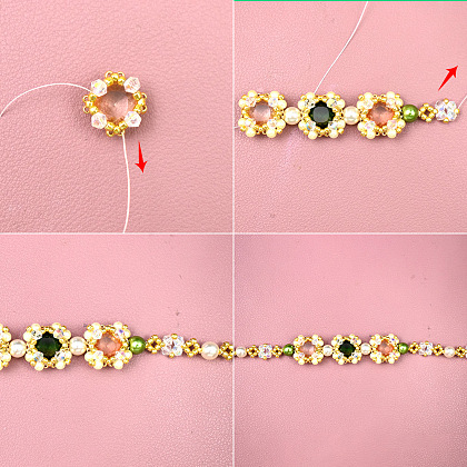 Браслет, обернутый стразами-4