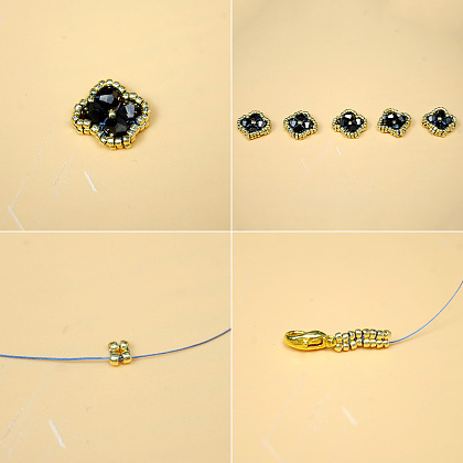 Ensemble de bijoux en perles de verre et de graines-5
