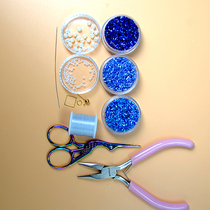 PandaHall Selected идея серег с бахромой и бусинами-трубочками-2