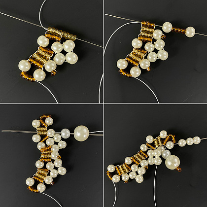 PandaHall Selected мастер-класс по изготовлению колье из бисера со стеклянными жемчужными бусинами-5