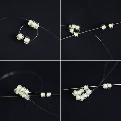 Bracelet de perles de cristal exquis-3