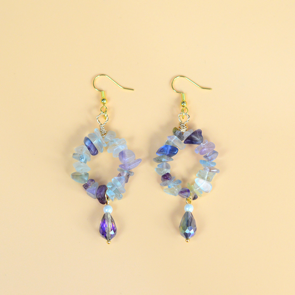 PandaHall Selected мастер-класс по серьгам из бисера с драгоценными камнями-5