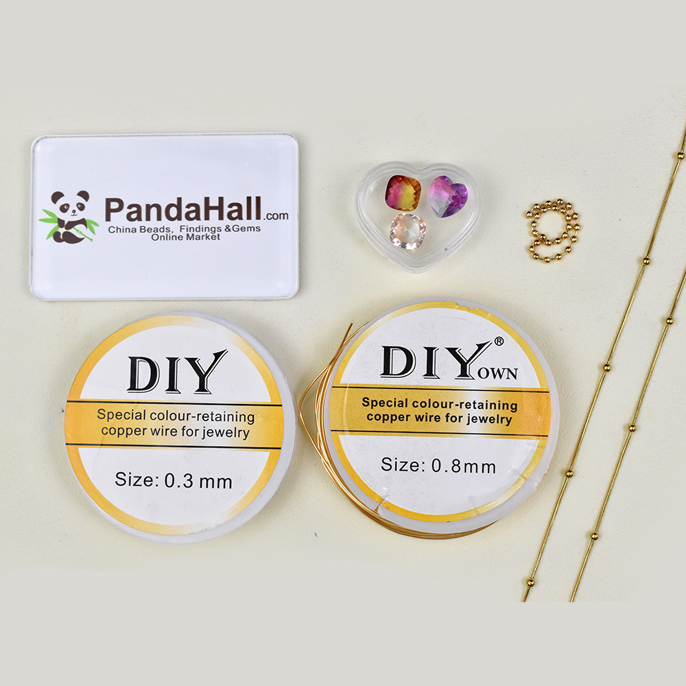 Весенние ожерелья из проволоки со стеклянными стразами-2