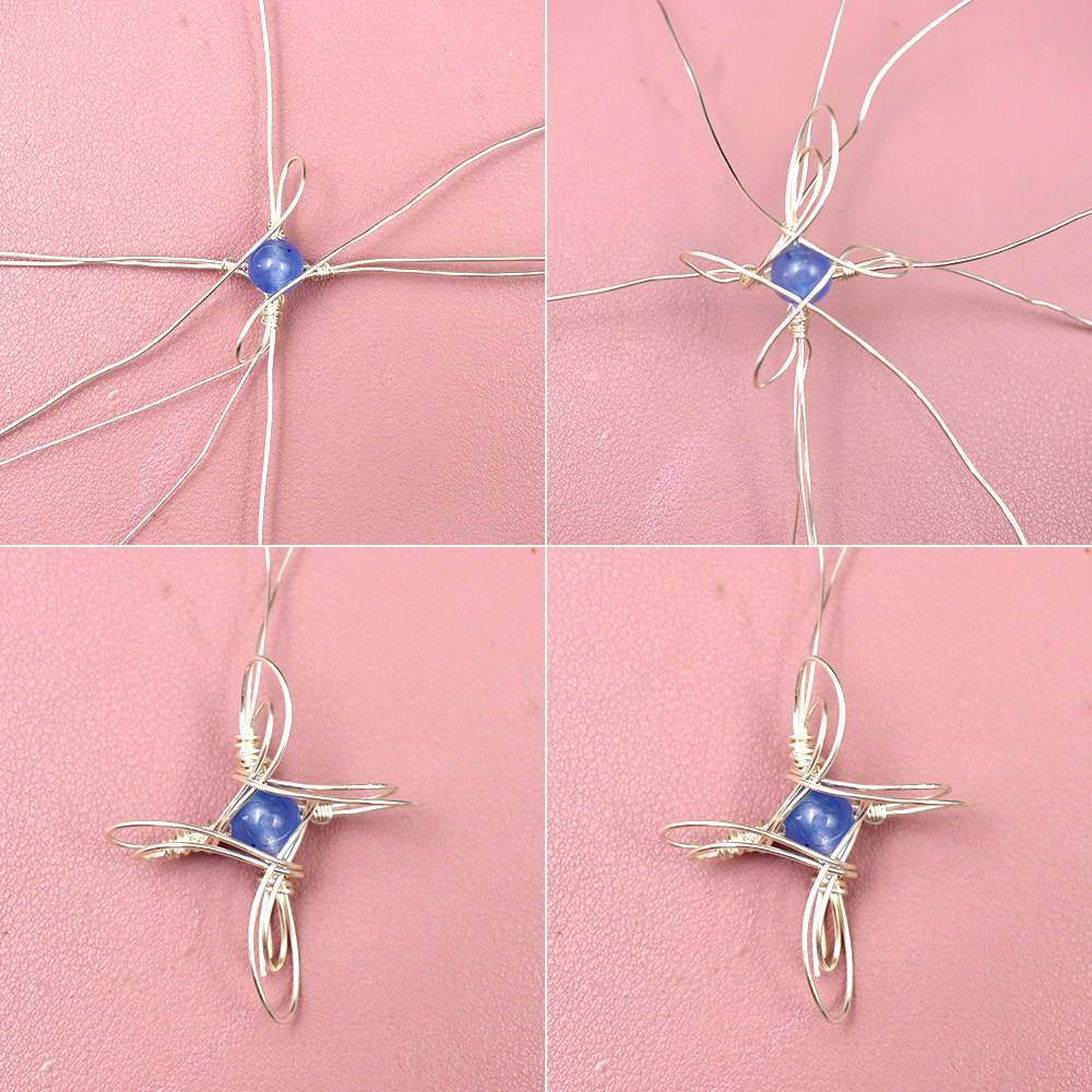 Драгоценный камень в форме звезды, обернутый проволокой-4