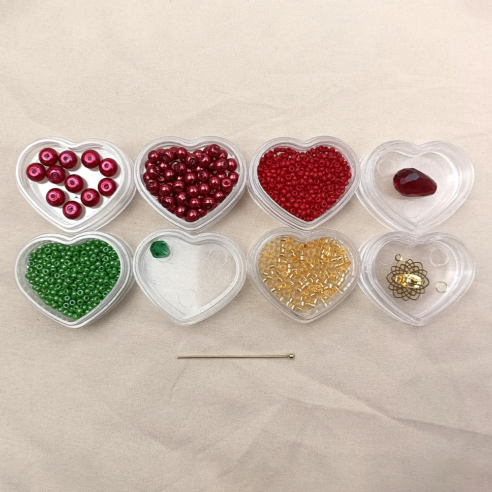 PandaHall Selected идея сережек из бисера на рождественскую тематику-2