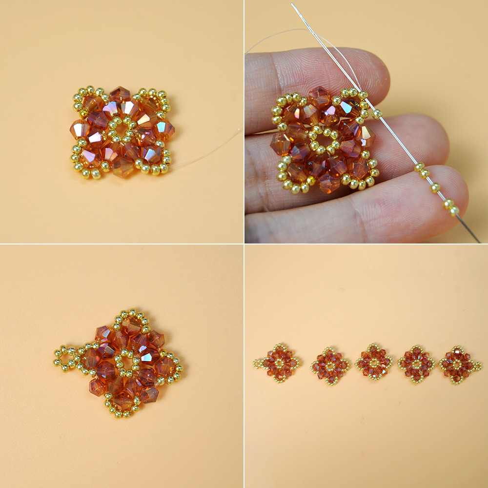 Браслет из хрустальных бусин в осеннем стиле-5