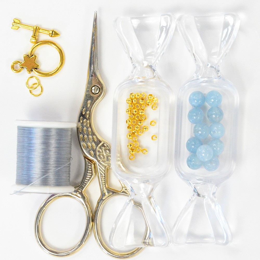 Браслет из бисера с драгоценными камнями и застежкой-тоггл-2