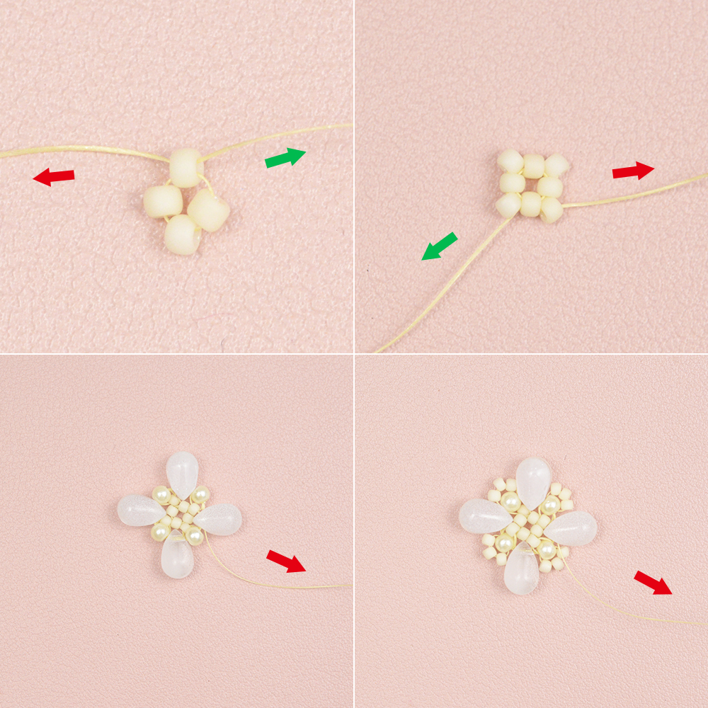 Ожерелье из бусин в форме капли в свежем стиле-3