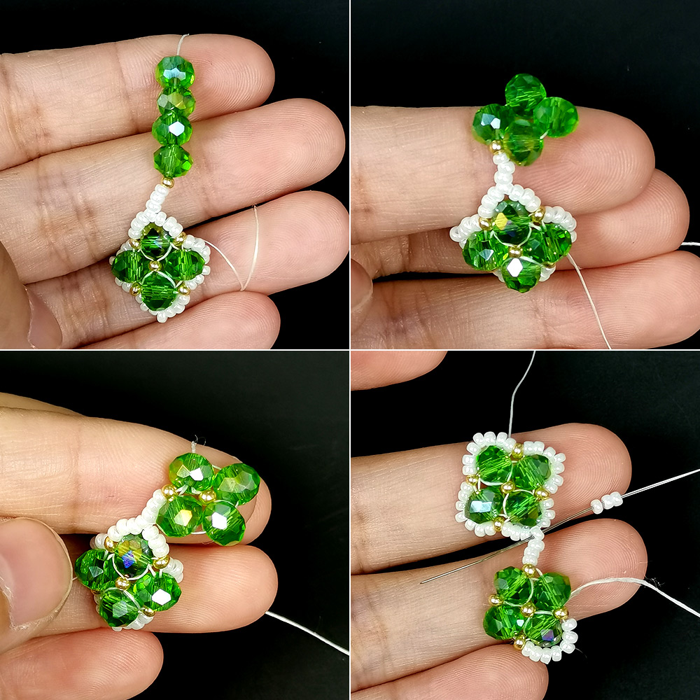 PandaHall Selected Tutorial zum grünen Kristallperlenarmband
