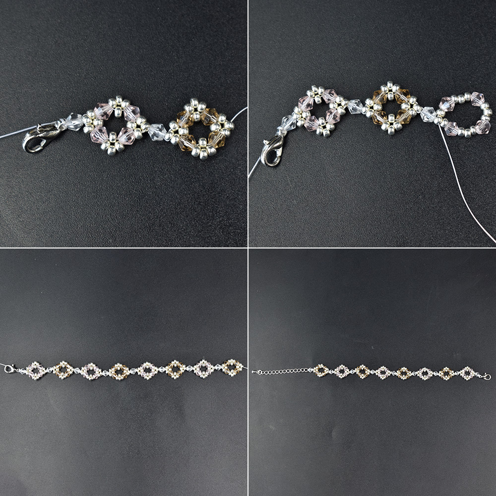 Браслет с хрустальными бусинами-5