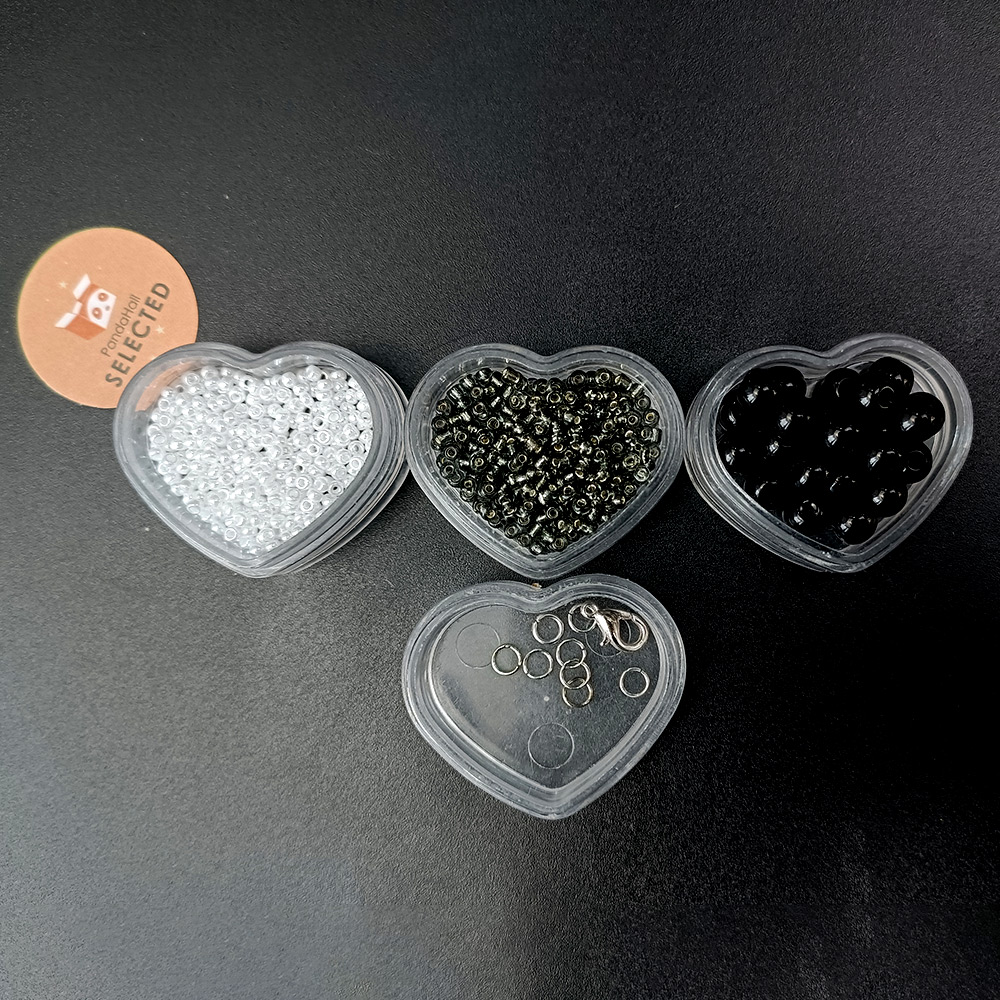 PandaHall Selected мастер-класс по изготовлению черно-белого волнистого браслета из стеклянных бусин-2